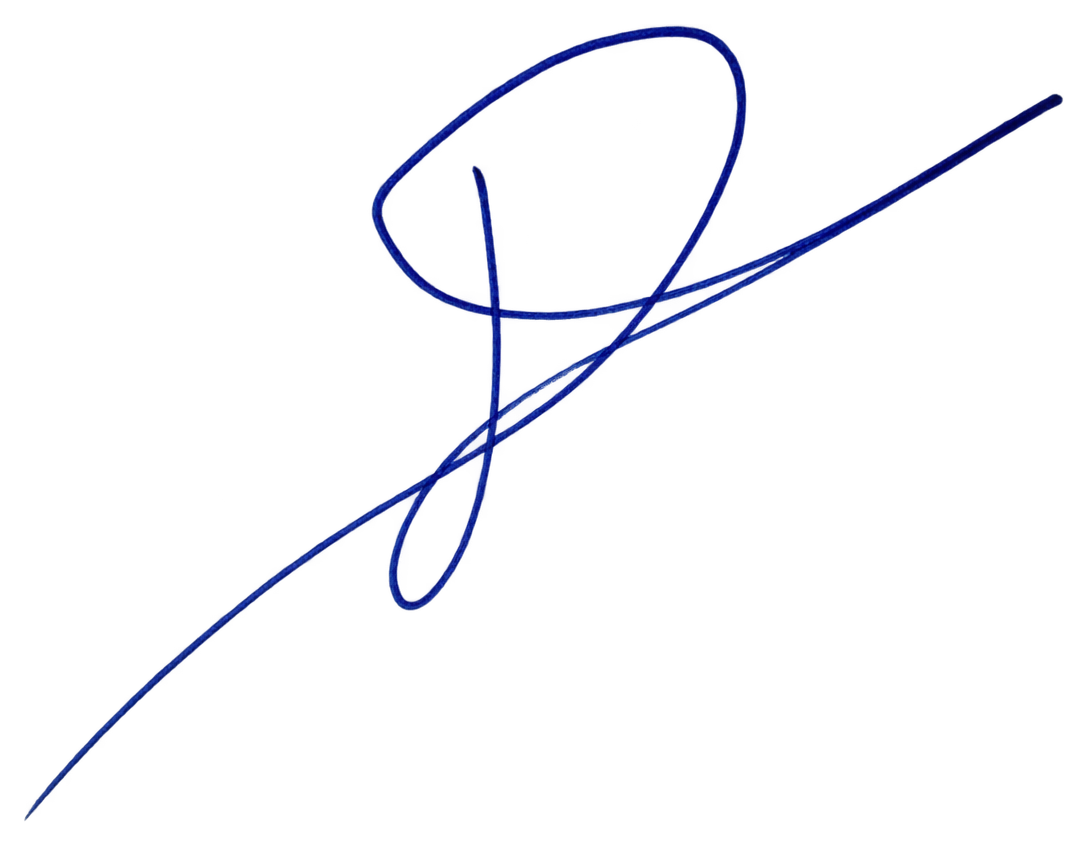 Signature example in original ink; identical stroke shapes to the other colors in this row